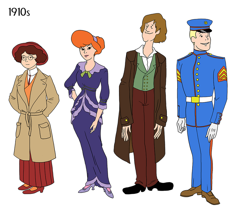 Illustration for article titled Here's How the Scooby Doo Crew Would've Dressed Through the 20th Century